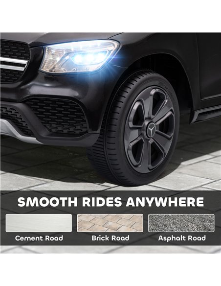 AIYAPLAY Mercedes-Benz GLC Licensed Kids Ride on Car with Remote Control, Soft Start, MP3, LED Headlights, Black - pic 175207 | FastDaddyshop