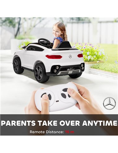 AIYAPLAY Mercedes-Benz GLC Licensed Kids Ride on Car with Remote Control, Soft Start, MP3, LED Headlights, White