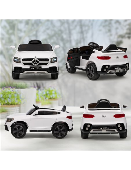 AIYAPLAY Mercedes-Benz GLC Licensed Kids Ride on Car with Remote Control, Soft Start, MP3, LED Headlights, White - pic 175217 | FastDaddyshop