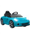 AIYAPLAY Kids Electric Car, 12V Licensed RUF GT Ride on Car with Suspension, Remote Control, Music, for 3-5 Years, Blue
