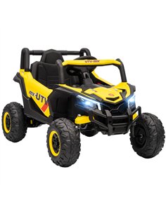 AIYAPLAY 12V Kids Ride On Car with Remote Control, Kids Electric Car with Suspension System, Music, for Kids 3-5 Years, Yellow