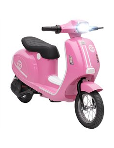 AIYAPLAY 24V Kids Electric Motorbike, Ride on Motorcycle with Manual Throttle, Brakes and LED Lights for Ages 8-12 Years, Pink