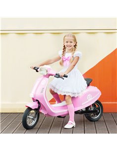 AIYAPLAY 24V Kids Electric Motorbike, Ride on Motorcycle with Manual Throttle, Brakes and LED Lights for Ages 8-12 Years, Pink 2