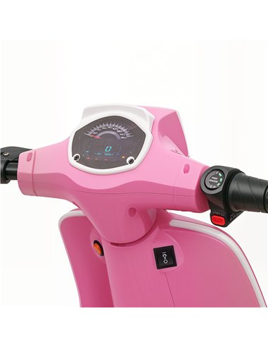 AIYAPLAY 24V Kids Electric Motorbike, Ride on Motorcycle with Manual Throttle, Brakes and LED Lights for Ages 8-12 Years, Pink