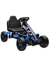 AIYAPLAY Pedal Go Kart for Kids Aged 3-6 Years, with Freewheel System, Brake, EVA Anti-Slip Wheels, Blue