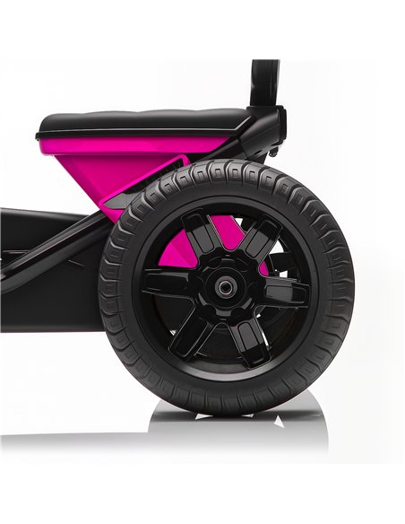 AIYAPLAY Pedal Go Kart for Kids 2-5 Years, with Silent EVA Wheels, Metal Frame, Pink - pic 175271 | FastDaddyshop