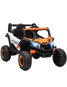 AIYAPLAY 12V Kids Ride On Car with Remote Control, Kids Electric Car with Suspension System, Music, for Ages 3-5 Years, Orange