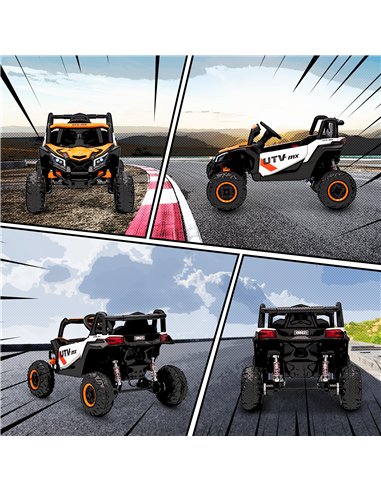 AIYAPLAY 12V Kids Ride On Car with Remote Control, Kids Electric Car with Suspension System, Music, for Ages 3-5 Years, Orange