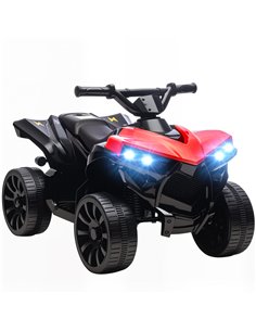 AIYAPLAY 6V Kids ATV, 4 Wheeler Electric Ride on Car with Music and LED Headlights, for Ages 3-6 Years Boys and Girls, Red