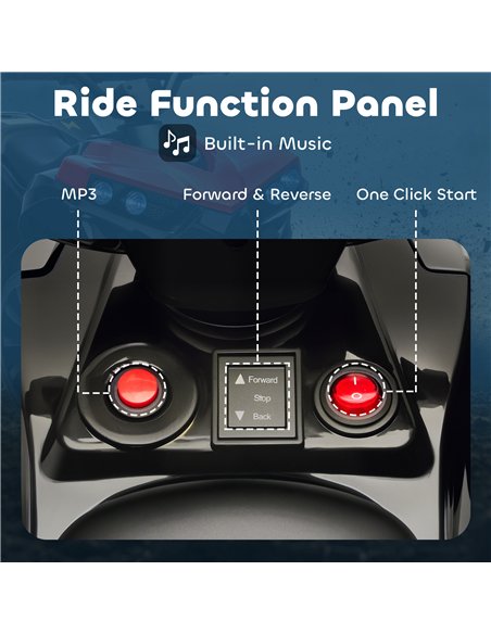 AIYAPLAY 6V Kids ATV, 4 Wheeler Electric Ride on Car with Music and LED Headlights, for Ages 3-6 Years Boys and Girls, Red - pic 175295 | FastDaddyshop