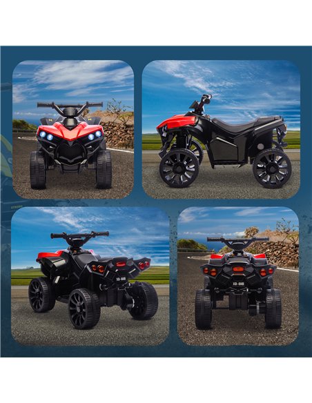 AIYAPLAY 6V Kids ATV, 4 Wheeler Electric Ride on Car with Music and LED Headlights, for Ages 3-6 Years Boys and Girls, Red - pic 175296 | FastDaddyshop