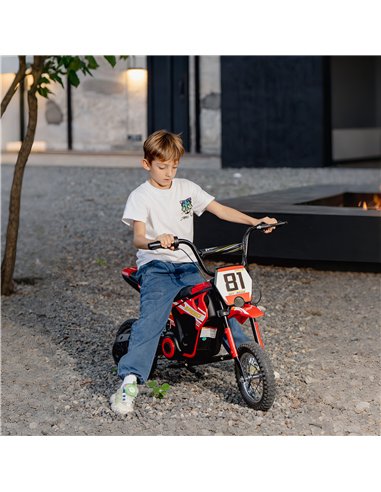AIYAPLAY Kids Electric Motorbike 3 Gearboxes Speed Ride on Motorcycle with 41min Ranges - Red