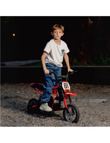 AIYAPLAY Kids Electric Motorbike 3 Gearboxes Speed Ride on Motorcycle with 41min Ranges - Red