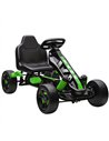 AIYAPLAY Pedal Go Kart for Kids Aged 3-6 Years, with Freewheel System, Brake, EVA Anti-Slip Wheels, Green