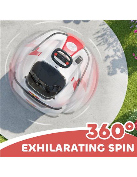 AIYAPLAY Kids Bumper Car with 360-Degree Rotation, 6V Electric Ride On Car with Music and Horn for 3-8 Years Old, Red - pic 175384 | FastDaddyshop