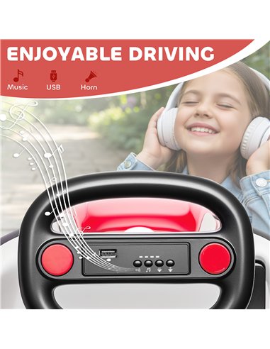 AIYAPLAY Kids Bumper Car with 360-Degree Rotation, 6V Electric Ride On Car with Music and Horn for 3-8 Years Old, Red