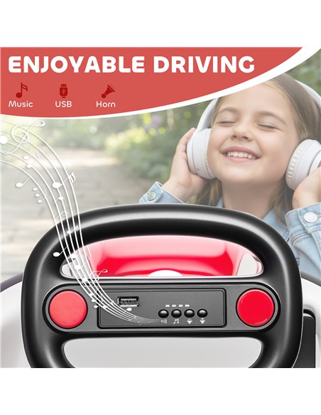 AIYAPLAY Kids Bumper Car with 360-Degree Rotation, 6V Electric Ride On Car with Music and Horn for 3-8 Years Old, Red - pic 175386 | FastDaddyshop
