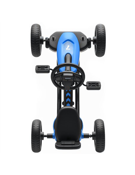 AIYAPLAY Pedal Go Kart for Kids 2-5 Years, with Silent EVA Wheels, Metal Frame, Blue - pic 175405 | FastDaddyshop