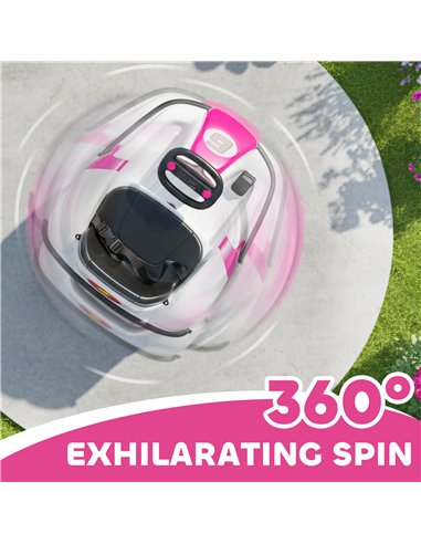 AIYAPLAY Kids Bumper Car with 360-Degree Rotation, 6V Electric Ride On Car with Music and Horn for 3-8 Years Old, Pink