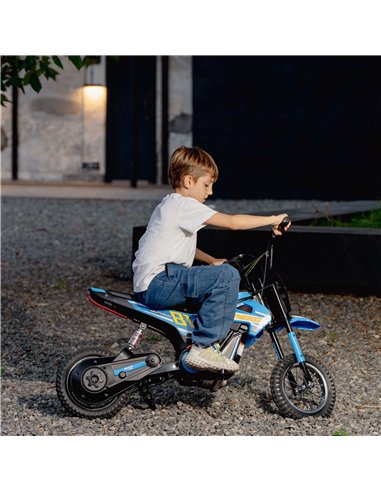 AIYAPLAY Kids Electric Motorbike 3 Gearboxes Speed Ride on Motorcycle with 40min Ranges - Blue