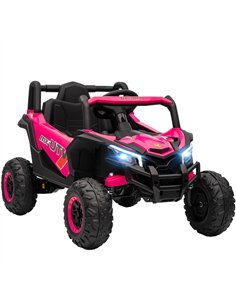 AIYAPLAY 12V Kids Ride On Car with Remote Control, Kids Electric Car with Suspension System, Music, for Kids 3-5 Years, Pink
