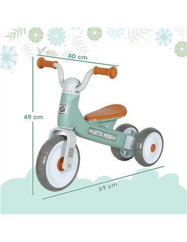 AIYAPLAY Toddler Balance Bike with No Pedal, 3 Silence Wheels for 12-36 Months Boys and Girls, Indoor Outdoor, Green