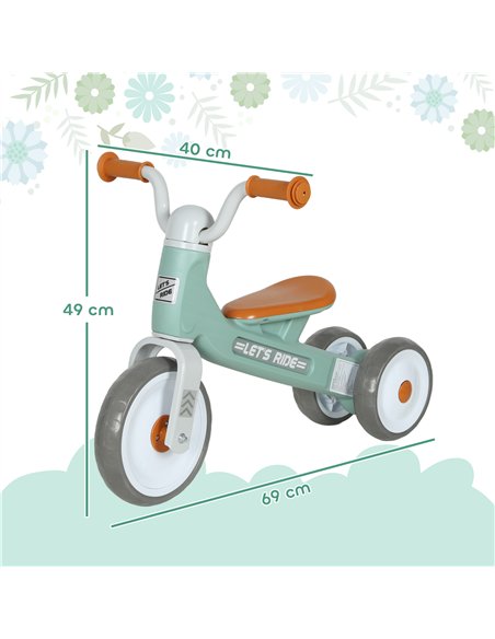 AIYAPLAY Toddler Balance Bike with No Pedal, 3 Silence Wheels for 12-36 Months Boys and Girls, Indoor Outdoor, Green - pic 175490 | FastDaddyshop
