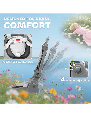 AIYAPLAY 6 in 1 Foldable Kids Trike with Adjustable Parent Handle & Canopy for Ages 1-5, Grey