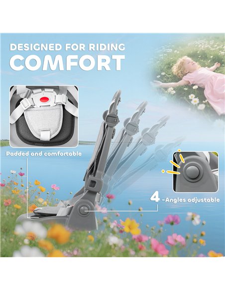 AIYAPLAY 6 in 1 Foldable Kids Trike with Adjustable Parent Handle & Canopy for Ages 1-5, Grey - pic 175502 | FastDaddyshop