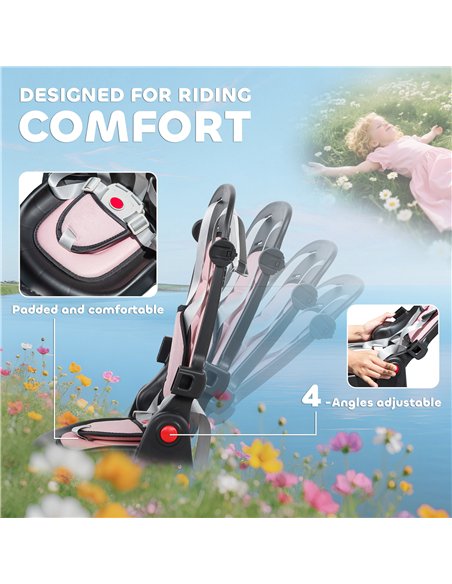 AIYAPLAY 6 in 1 Foldable Kids Trike with Adjustable Parent Handle & Canopy for Ages 1-5, Pink - pic 175511 | FastDaddyshop