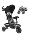 AIYAPLAY 6 in 1 Foldable Kids Trike with Adjustable Parent Handle & Canopy for Ages 1-5, Black