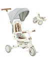 AIYAPLAY 5 in 1 Kids Trike with Adjustable Backrest, Toddler Tricycle with Push Handlebar, Adjustable Backrest, Pink