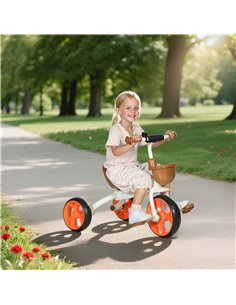 AIYAPLAY Kids Trike, Toddler Tricycle with Front Basket and EVA Wheels for Ages 2-5 Years, Indoor Outdoor for Boys Girls, Orange 2