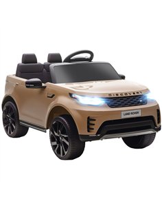 AIYAPLAY Land Rover Discovery Licensed 12V Kids Electric Car with Remote, 4 Wheel Suspension, Slow Start, Lights, Music, Khaki