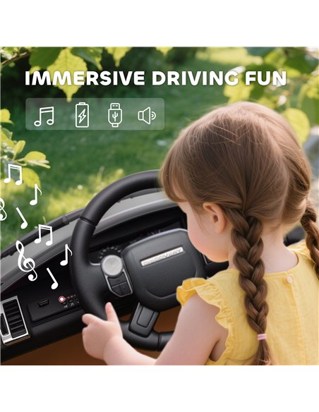 AIYAPLAY Land Rover Discovery Licensed 12V Kids Electric Car with Remote, 4 Wheel Suspension, Slow Start, Lights, Music, Khaki - pic 175594 | FastDaddyshop
