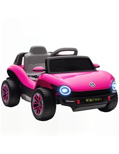 AIYAPLAY Volkswagen Licensed Kids Electric Car with Remote Control for Ages 3-6 Years, Pink