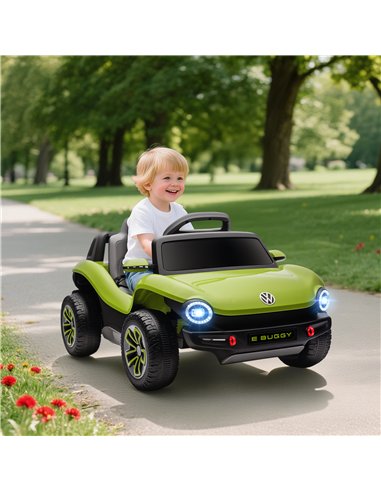 AIYAPLAY Volkswagen Licensed Kids Electric Car with Remote Control for Ages 3-6 Years, Green