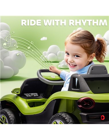 AIYAPLAY Volkswagen Licensed Kids Electric Car with Remote Control for Ages 3-6 Years, Green
