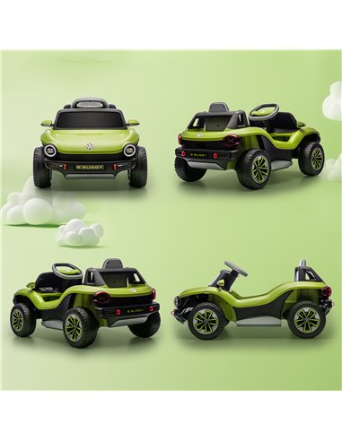 AIYAPLAY Volkswagen Licensed Kids Electric Car with Remote Control for Ages 3-6 Years, Green