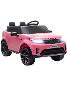 AIYAPLAY Land Rover Discovery Licensed 12V Kids Electric Car with Remote, 4 Wheel Suspension, Slow Start, Lights, Music, Pink