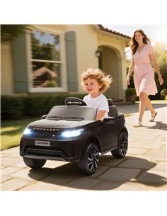 AIYAPLAY Land Rover Discovery Licensed 12V Kids Electric Car with Remote, 4 Wheel Suspension, Slow Start, Lights, Music, Black 2