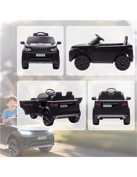 AIYAPLAY Land Rover Discovery Licensed 12V Kids Electric Car with Remote, 4 Wheel Suspension, Slow Start, Lights, Music, Black - pic 175631 | FastDaddyshop