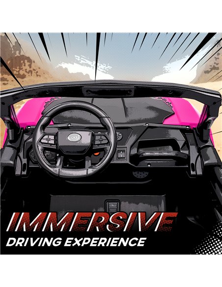 AIYAPLAY 24V Electric Ride on Car, 2-Seater Electric Car for Kids with Remote, Bluetooth, Soft Start, Suspension Spring, Pink - pic 175658 | FastDaddyshop