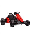 AIYAPLAY 24V Electric Go Kart, Drift Kart with Adjustable Seat, Slow Start, 5-Point Harness, Music, Horn, for 6-12 Years, Red