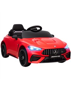 AIYAPLAY Licensed Mercedes AMG Kids Electric Car, 12V Ride On Car with Dual Motors, Remote Control for 3-6 Years, Red