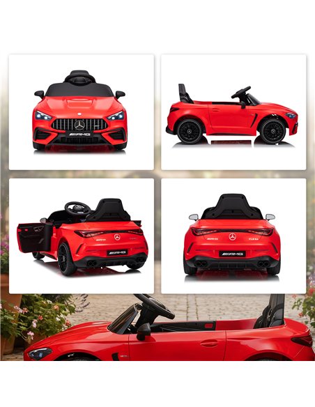 AIYAPLAY Licensed Mercedes AMG Kids Electric Car, 12V Ride On Car with Dual Motors, Remote Control for 3-6 Years, Red - pic 175685 | FastDaddyshop