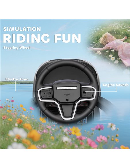 AIYAPLAY Land Rover Discovery Licensed Baby Push Car, 2-in-1 Ride on Car with Push Handle and Safety Guardrail, Black - pic 175701 | FastDaddyshop