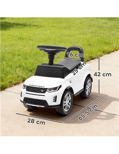 AIYAPLAY Land Rover Licensed Toddler Ride on Car with Horn, Engine Sounds, Under-Seat Storage, for 18-36 Months, White