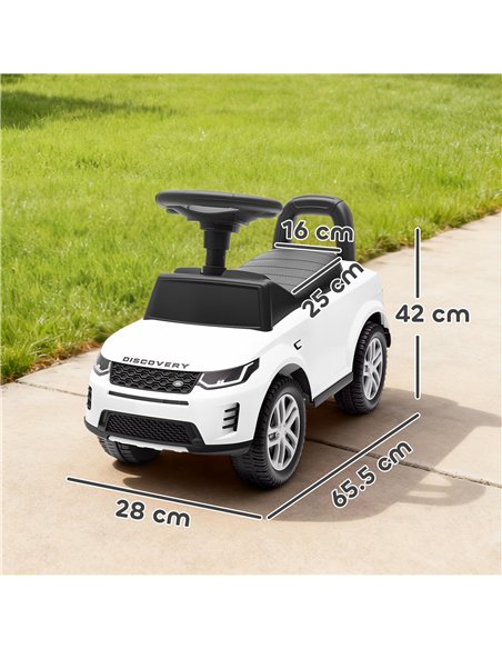 AIYAPLAY Land Rover Licensed Toddler Ride on Car with Horn, Engine Sounds, Under-Seat Storage, for 18-36 Months, White - pic 175706 | FastDaddyshop