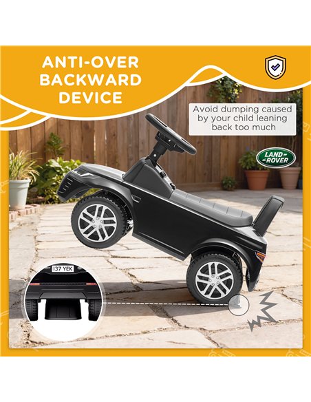 AIYAPLAY Land Rover Licensed Toddler Ride on Car with Horn, Engine Sounds, Under-Seat Storage, for 18-36 Months, Black - pic 175736 | FastDaddyshop